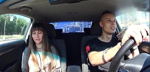FAKE TAXI WITH A GIRL FROM EXCORT